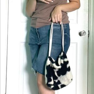 cow print mini bag